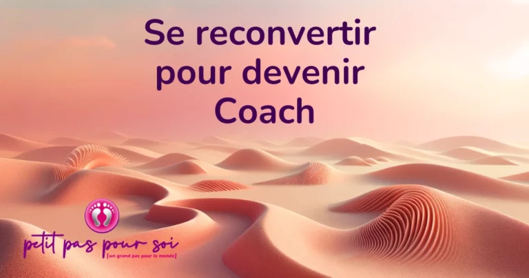 image douce sable rose avec des vagues, se reconvertir pour devenir coach