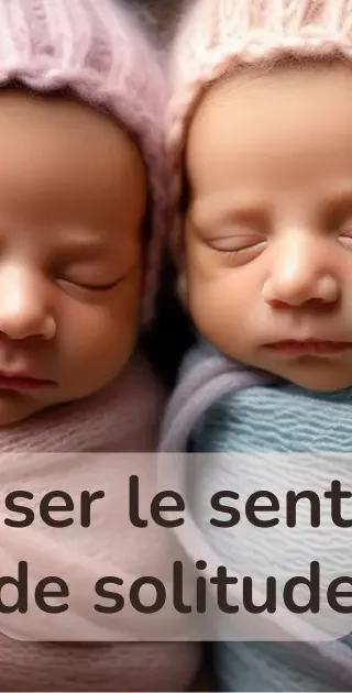 image des bébés jumeaux dans un couffin