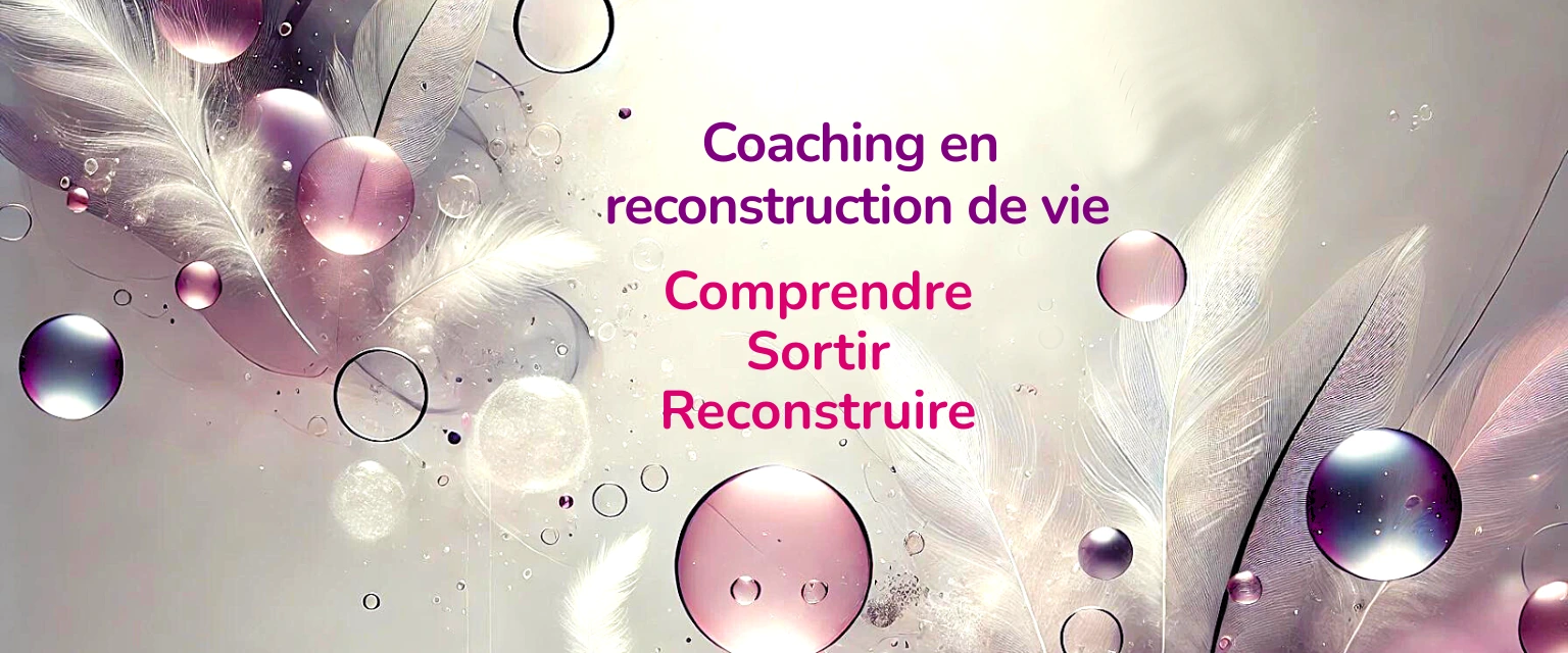 couv site internet image avec des plumes et des bulles de savon, gris, rose pâle et violet